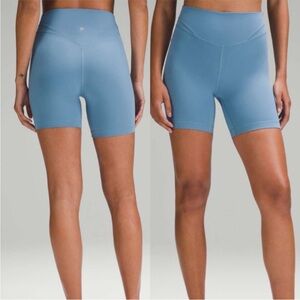 lululemon athletica Light Blue Bike Shorts